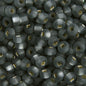 Czech Seed Beads - 6/0 - Matte Silver Lined Grey (22g)