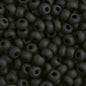 Czech Seed Beads - 6/0 - Opaque Black Matte (22g)