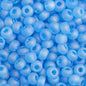 Czech Seed Beads - 6/0 - Transparent Aqua. Ab Matte (22g)