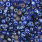 Czech Seed Beads - 6/0 - Multi Blue (22g)