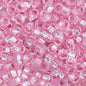 Czech Seed Beads - 6/0 - Silver Lined Dyed Pink (22g)