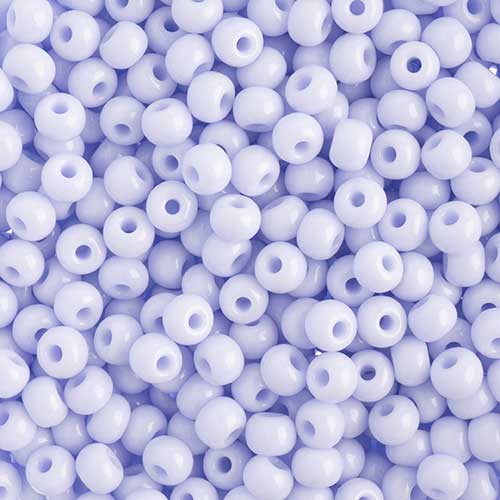 Czech Seed Beads - 6/0 - Opaque Natural Lilac (22g)