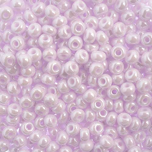 Czech Seed Beads - 6/0 - Opaque Natural Pink Luster (22g)