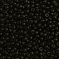 Czech Seed Beads - 10/0 - Opaque Black (22g)