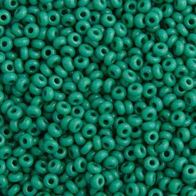 Czech Seed Beads - 10/0 - Opaque Dark Green (22g)