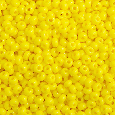 Czech Seed Beads - 10/0 - Opaque Lemon Yellow (22g)