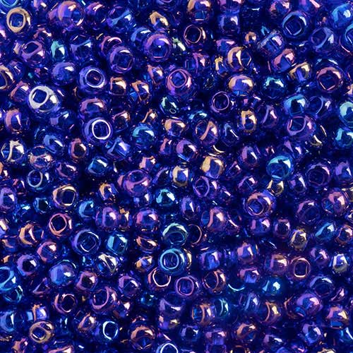 Czech Seed Beads - 10/0 - Transparent Iris Navy Blue (22g)