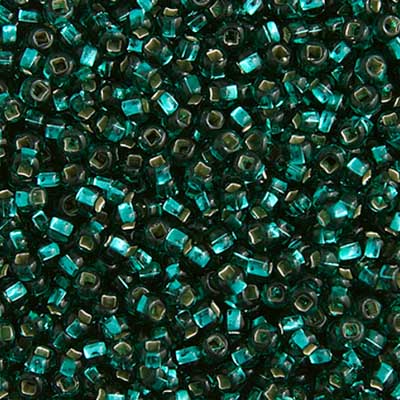 Czech Seed Beads - 10/0 - Silver Lined Teal Green (22g)