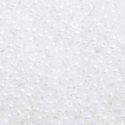 Czech Seed Beads - 10/0 - Opaque Pearl White (22g)
