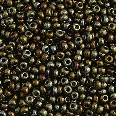Czech Seed Beads - 10/0 - Opaque Iris Brown (22g)