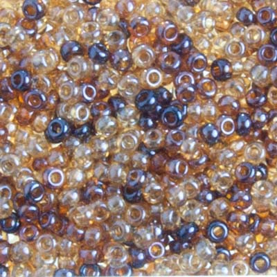 Czech Seed Beads - 10/0 - Topaz Mix Lustered (22g)
