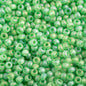 Czech Seed Beads - 10/0 - Transparent Light Green Matte AB (22g)