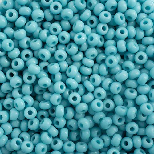 Czech Seed Beads - 10/0 - Opaque Turquoise Blue (22g)