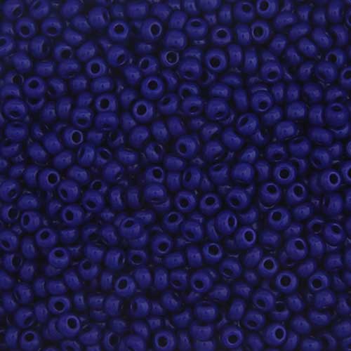 Czech Seed Beads - 10/0 - Opaque Dark Royal Blue (22g)