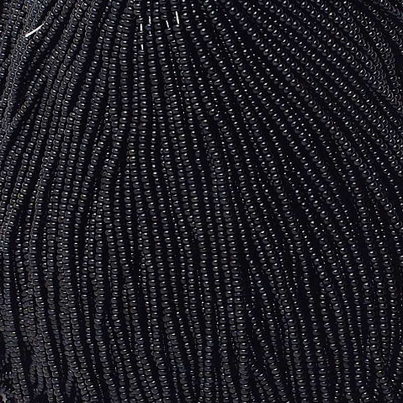 Czech Seed Beads - 10/0 - Opaque Black (hank)