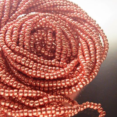 Czech Seed Beads - 10/0 - Metallic Light Copper [Terra] (hank)
