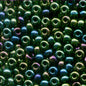Czech Seed Beads - 8/0 - Opaque Green Iris  (20g)