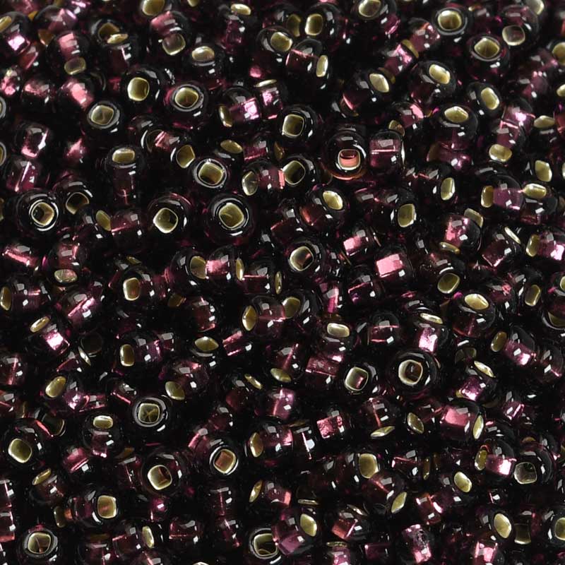 Czech Seed Beads - 8/0 - Silver Lined Purple (20g)