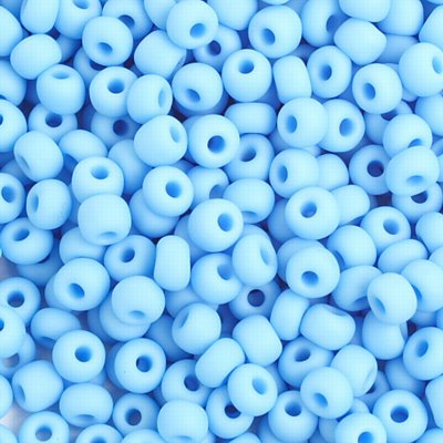 Czech Seed Beads - 6/0 - Matte Light Blue (20g)