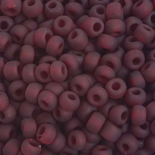 Czech Seed Beads - 6/0 - Matte Transparent Red (20g)