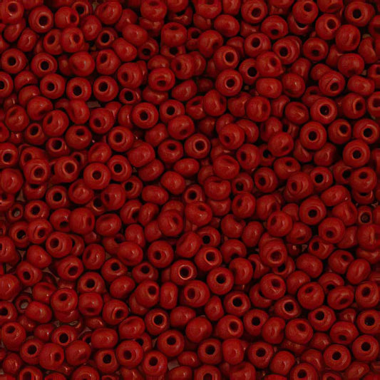Czech Seed Beads - 6/0 - Opaque Red (20g)