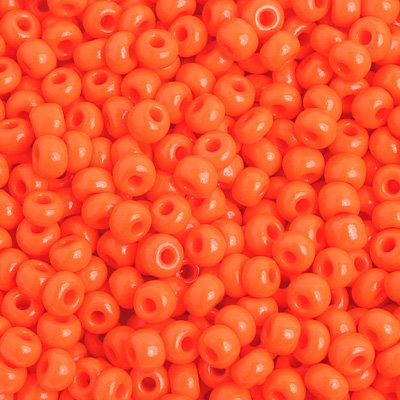 Czech Seed Beads - 6/0 - Opaque Orange (20g)