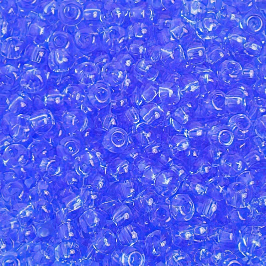 Czech Seed Beads - 6/0 - Transparent Medium Blue (20g)