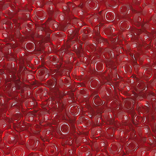 Czech Seed Beads - 6/0 - Transparent Light Red  (20g)