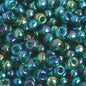 Czech Seed Beads - 6/0 - Transparent Iris Tealgreen (20g)