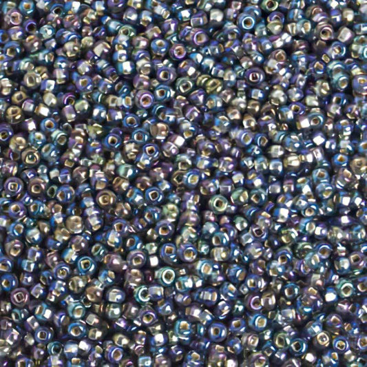 Czech Seed Beads - 6/0 - Silver Lined Transparent Grey AB (20g)