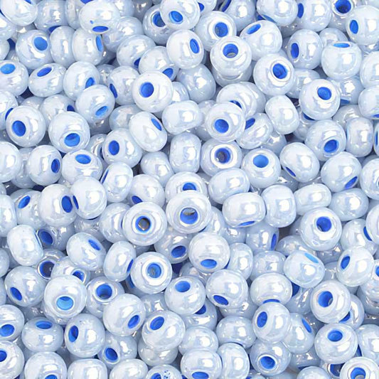 Czech Seed Beads - 6/0 - Opaque Pale Blue (Dyed) (20g)