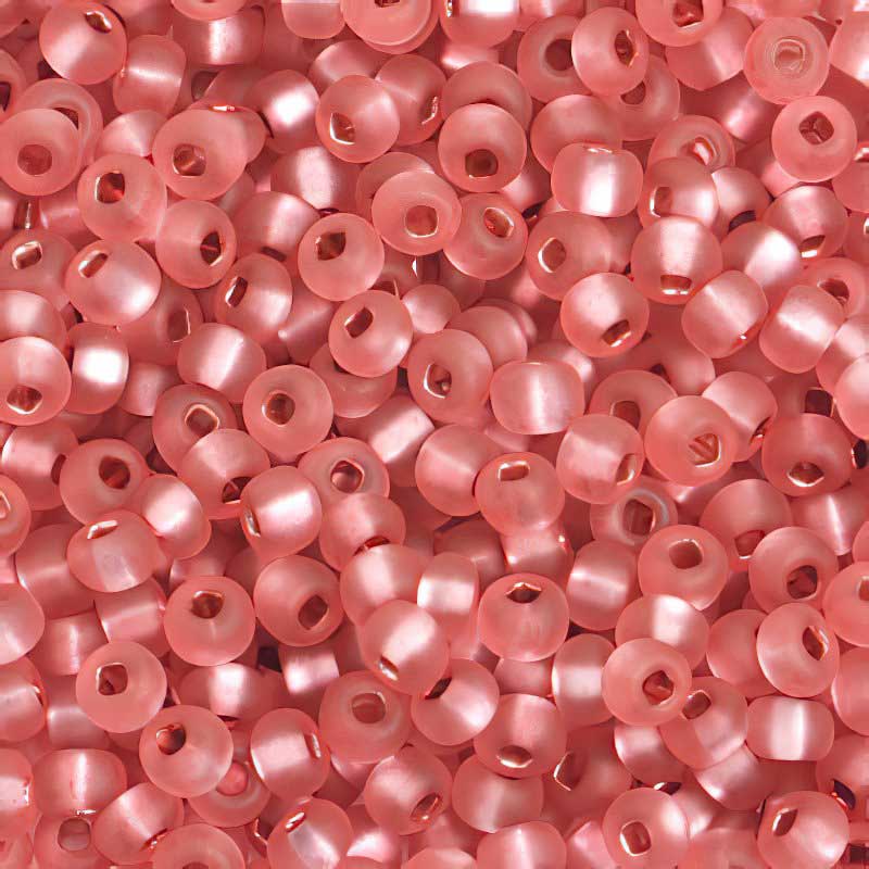 Czech Seed Beads - 6/0 - Silver Lined Rose Matte (20g)