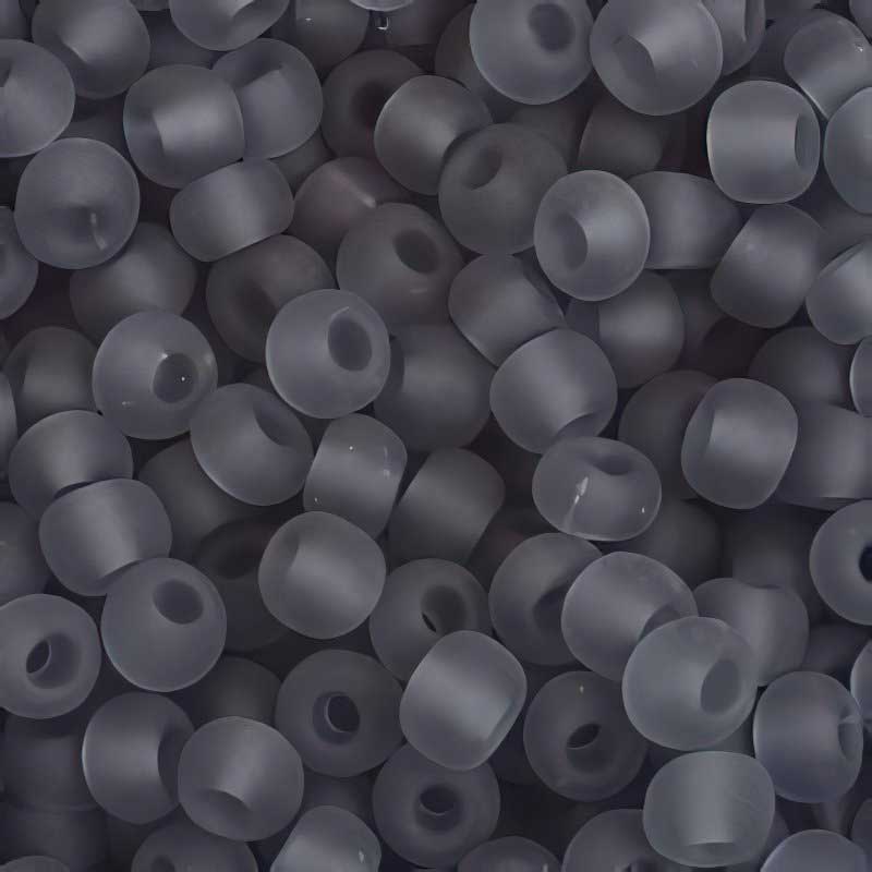 Czech Seed Beads - 6/0 - Transparent Grey Matte (20g)
