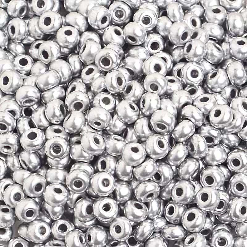 Czech Seed Beads - 6/0 - Metallic Matte Silver (20g)