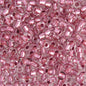 Czech Seed Beads - 6/0 - Colour lined Crystal/Rose Pink Metallic (20g)