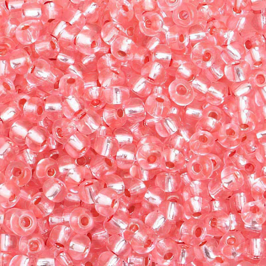 Czech Seed Beads - 6/0 - Silver Lined Pink [Solgel] (20g)