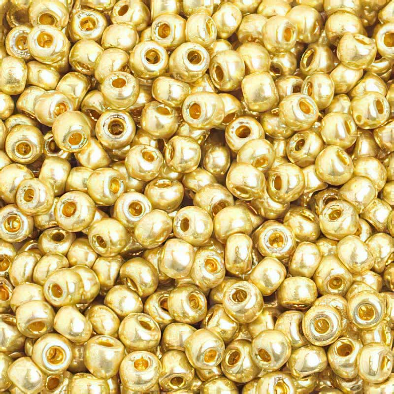 Czech Seed Beads - 6/0 - Light Gold Metallic [Solgel] (20g)