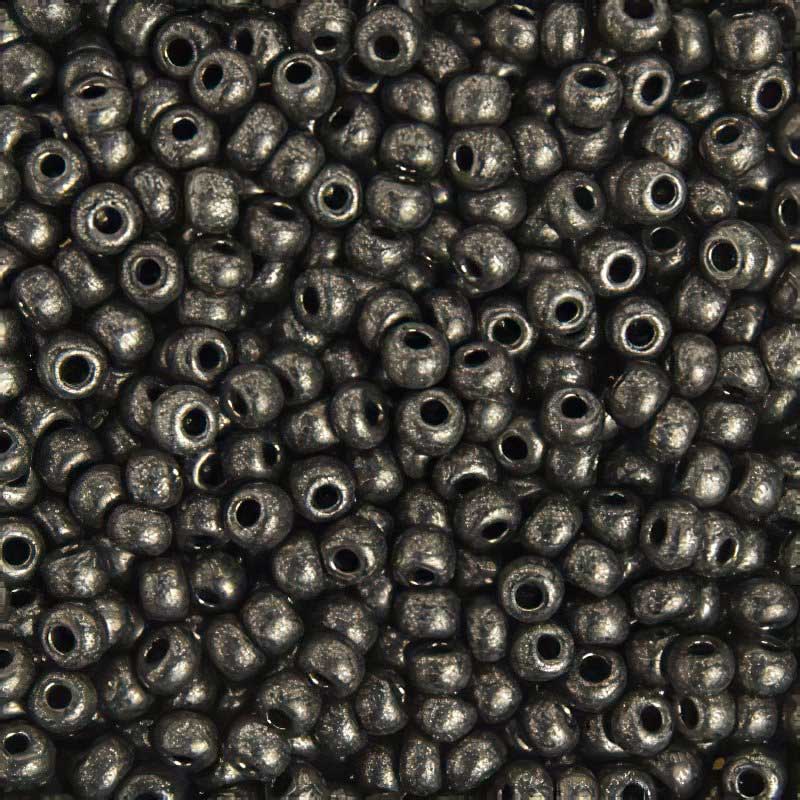 Czech Seed Beads - 6/0 - Metallic Steel [Terra] (20g)