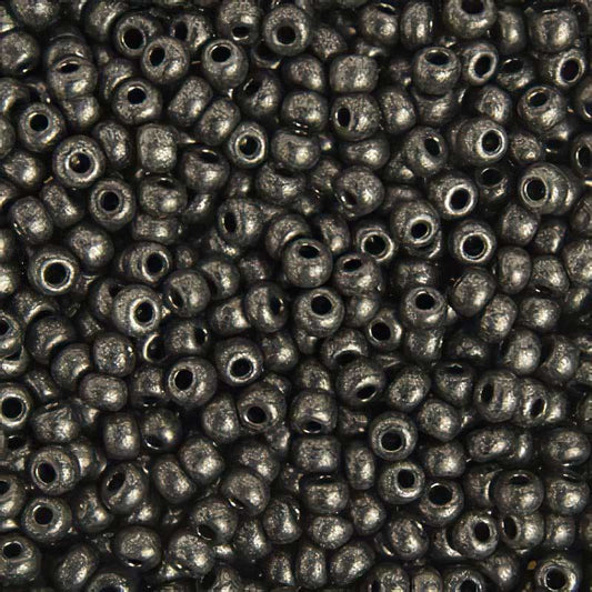 Czech Seed Beads - 6/0 - Metallic Steel [Terra] (20g)