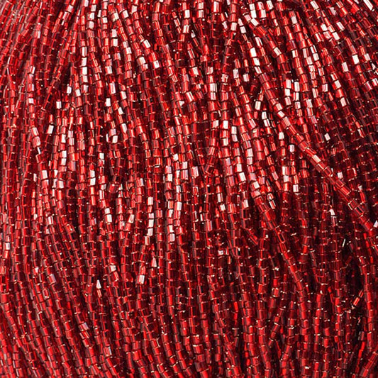Czech Cut Seedbeads - 10/0 - Silver Lined Red (hank)
