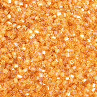 Czech Cut Seedbeads - 10/0 - Transparent Topaz AB (tube)