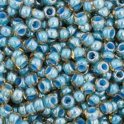 Czech Seed Beads - 11/0 - Color Lined Light Blue (23g)