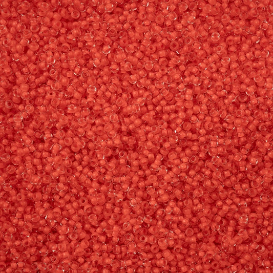 Czech Seed Beads - 11/0 - Crystal Color Lined Terra Intensive Orange