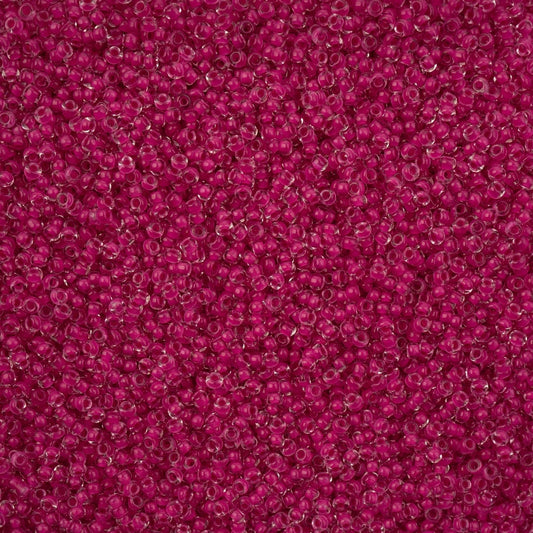 Czech Seed Beads - 11/0 - Crystal Color Lined Terra Intensive Pink