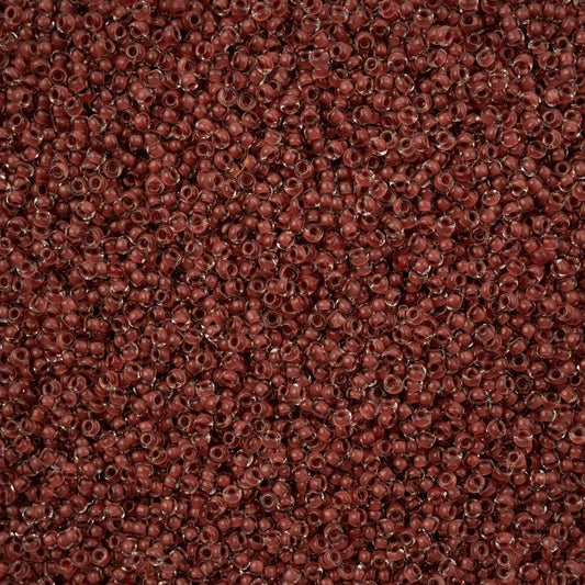 Czech Seed Beads - 11/0 - Crystal Color Lined Terra Intensive Brown
