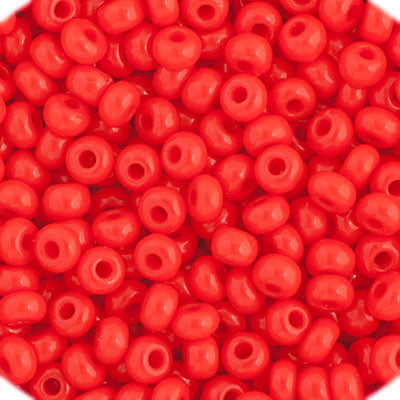 Czech Seed Beads - 11/0 - Opaque Light Red (23g)