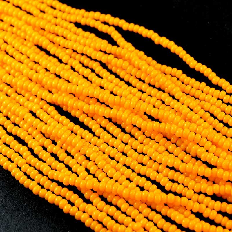 Czech Seed Beads - 11/0 - Opaque Light Orange (hank)