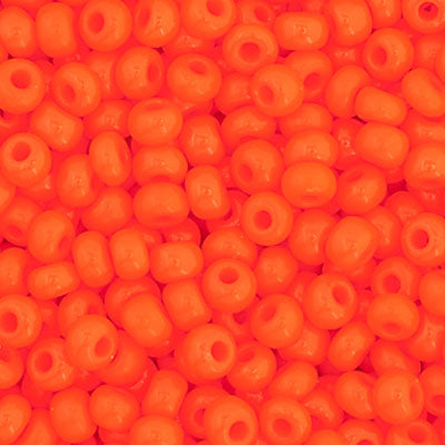 Czech Seed Beads - 11/0 - Opaque Orange (23g)