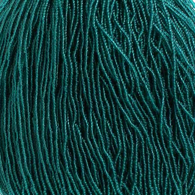 Czech Seed Beads - 11/0 - Transparent Teal Green (hank)