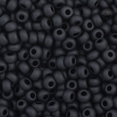 Czech Seed Beads - 11/0 - Opaque Black Matte (23g)